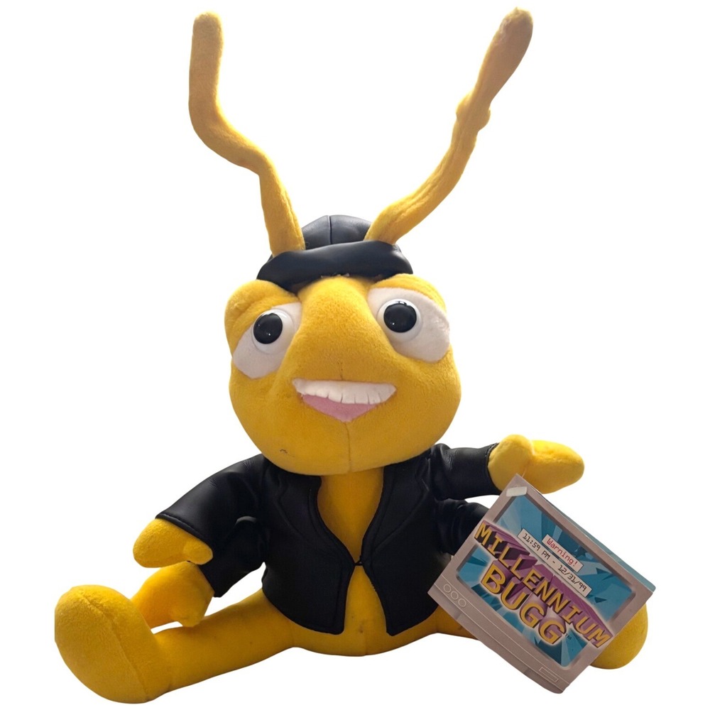 Vintage 1999 Thugg Millennium Bugg Plush Happy Y2K‎ Bug With Hang Tag 12"